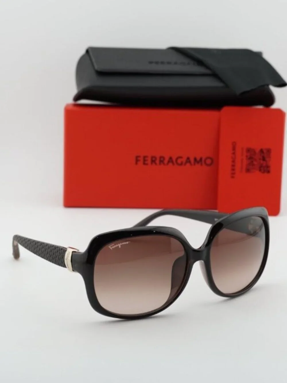 Salvatore Ferragamo SF739SA 210 Rectangle Sunglasses - Brown